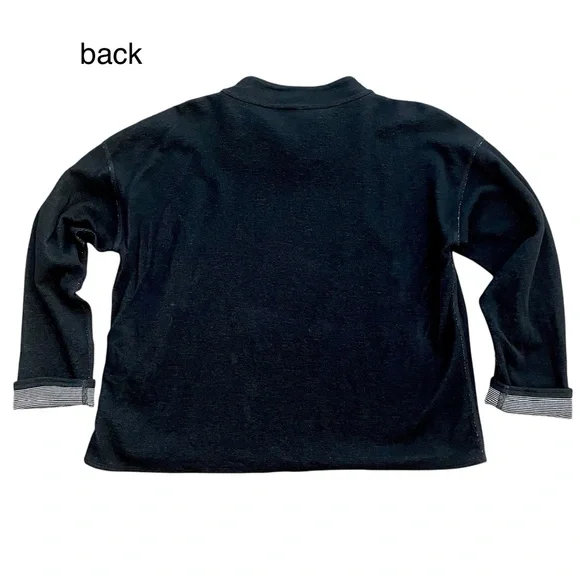 Eileen Fisher Doubleknit Organic Cotton Reversible Mock Neck Top - Picture 4 of 13